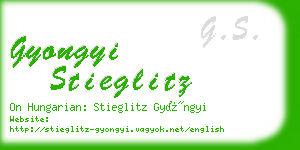 gyongyi stieglitz business card